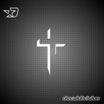 Cross Shadow Sticker